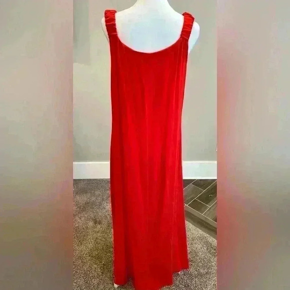 NWT Vince Camuto Womens Sleeveless Long Maxi Dress ruched straps V-neckline - Picture 2 of 7